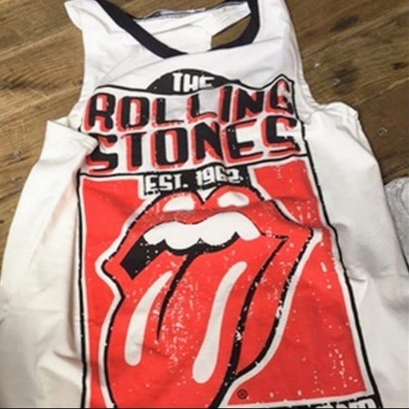 NEW Women's Retro Throwback Rolling Stones Favorite Band Racerback Tank T Shirt - Picture 2 of 6